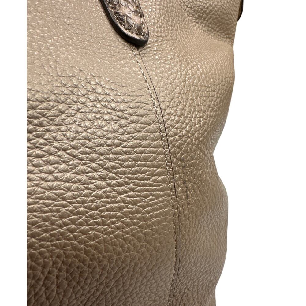 Coach Ava Tote F38878 Metallic Pebble Leather Snake Trim Zip Bag - Picture 10 of 10